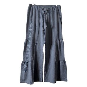 Soft Surroundings • Wide Leg Tiered Ruffle Sweat Pants
